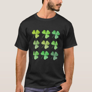 Watercolor Clover St. Paddy's Day Proud Irish Luck T-Shirt