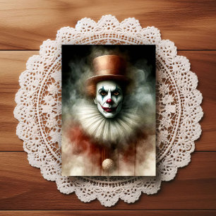 Watercolor Clown Staring Into Your Soul Postcard