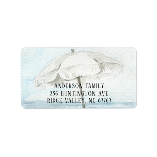 Watercolor Coastal Beach Address Label