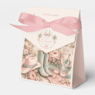Watercolor, Coastal cowgirl bachelorette party Favor Boxes