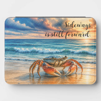 Watercolor Coastal Crab on Sandy Beach Kindle Cover