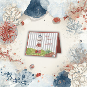 watercolor coastal lighthouse guest Seating Cards