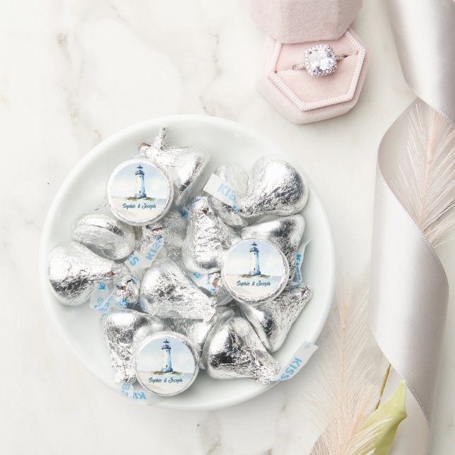 Watercolor Coastal New England Hershey®'s Kisses® (Wedding)