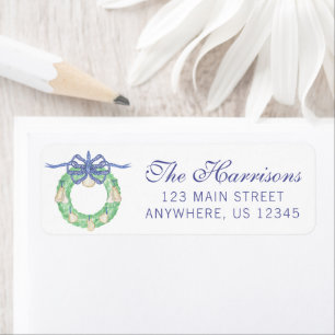 Watercolor Coastal Oyster Wreaths and Topiary Label