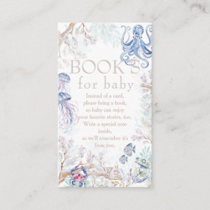 Watercolor Coastal Sea Life Books for Baby Enclosure Card
