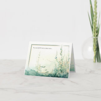 Watercolor Coastal Seascape RSVP or Place Settings Note Card