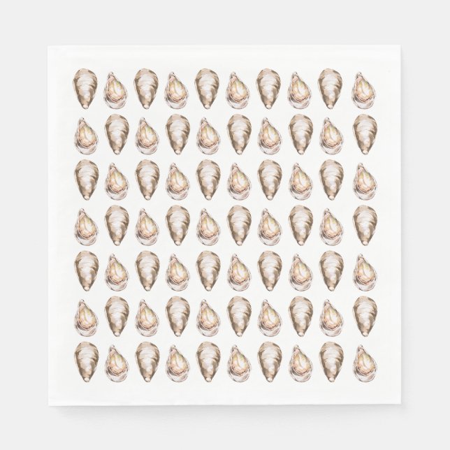 Watercolor Coastal Seascape Wedding  Napkins (Front)