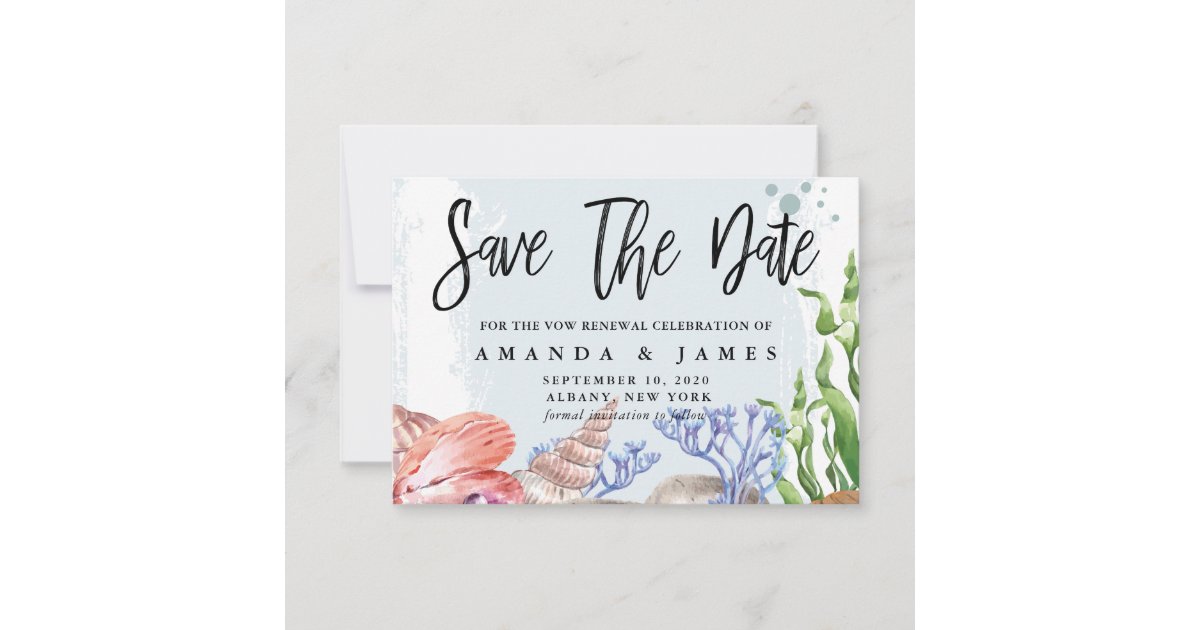 watercolor-coastal-vow-renewal-celebration-save-the-date-zazzle