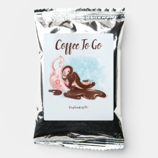 Watercolor Coffee Cat Coffee Drink Mix
