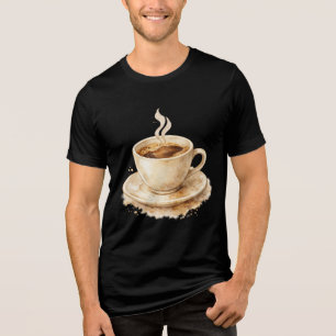 Watercolor Coffee Cup Tri-Blend Shirt