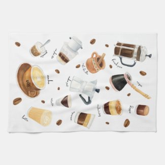 Watercolor Coffee Drinks From Around The World
