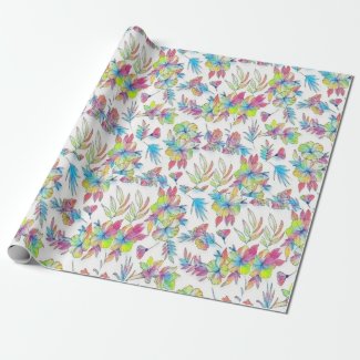 WATERCOLOR COLOFUL FLORAL PATTERN