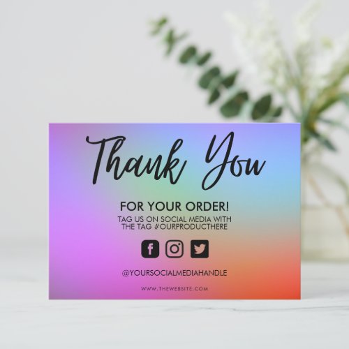 Watercolor Color Shift Thank you Media Insert