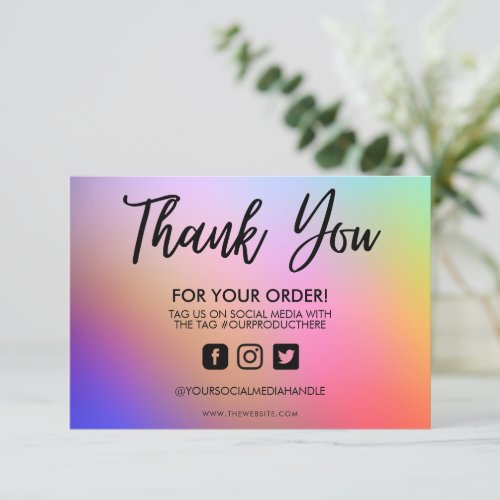 Watercolor Color Shift Thank you Media Insert