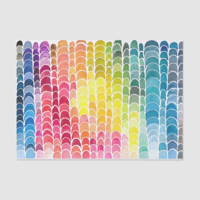 Watercolor Color Spectrum Art Print Tissue Paper (Front)