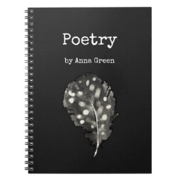 Watercolor Color writers feather Poetry Notebook