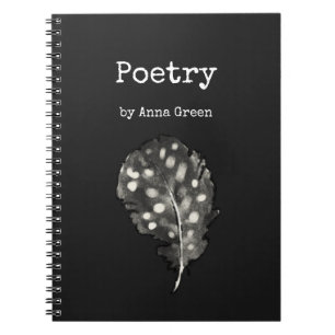 Watercolor Color writers feather Poetry Notebook