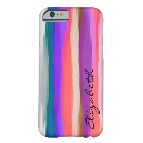 Watercolor Colored Abstract Monogram 7 Barely There iPhone 6 Case