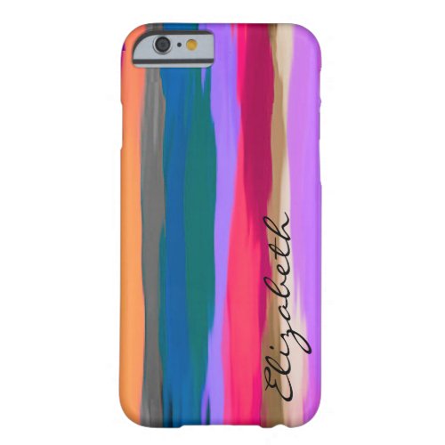 Watercolor Colored Abstract Monogram 8 Barely There iPhone 6 Case