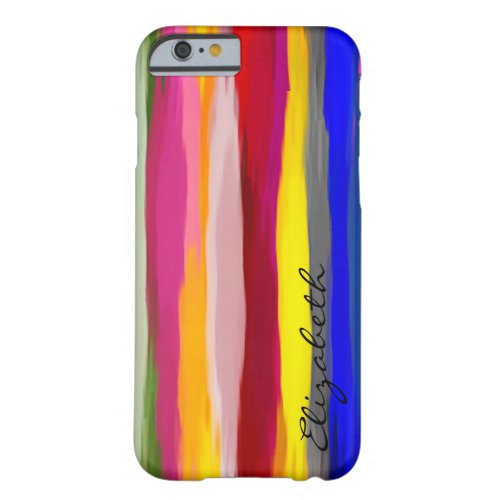 Watercolor Colored Abstract Monogram Barely There iPhone 6 Case