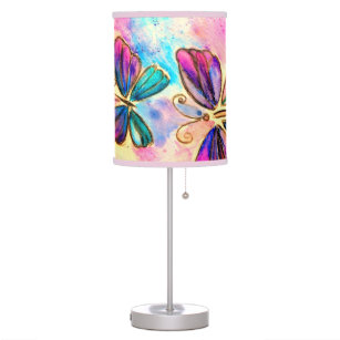 Watercolor Colorful Butterflies Lamp
