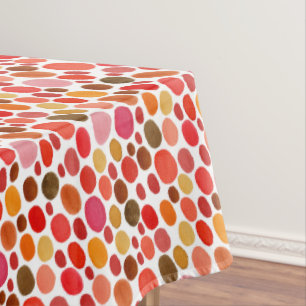 Watercolor Colorful Confetti Dots Pattern Tablecloth