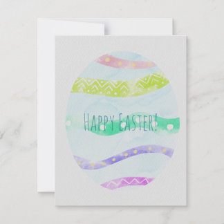Watercolor Colorful decorated Easter Card