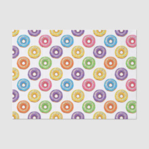 Watercolor Colorful Donuts with Sprinkles Tissue Paper