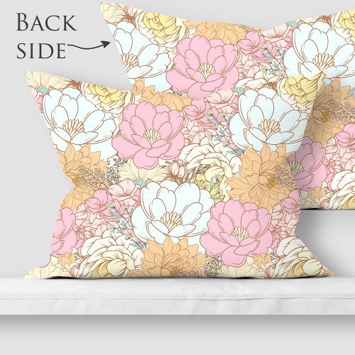 Watercolor Colorful floral pattern Pillow Case