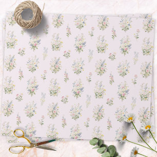 Watercolor Colorful Flower Garden Floral Pattern Wrapping Paper