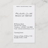 Watercolor colorful hairstyling wavy hair makeup business card (Back)