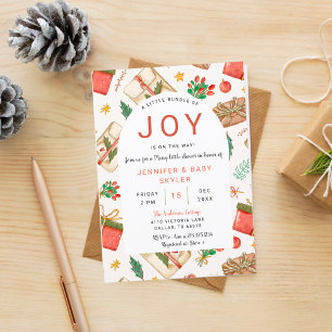 Watercolor Colorful Joy Baby Shower Invitation