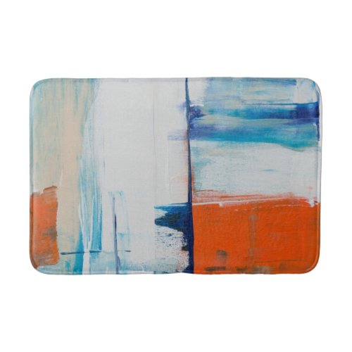 Watercolor colorful painting Abstract Marble   Bath Mat