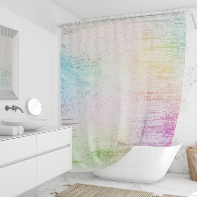 Watercolor Colorful Pastel Shower Curtain (Creator Uploaded)