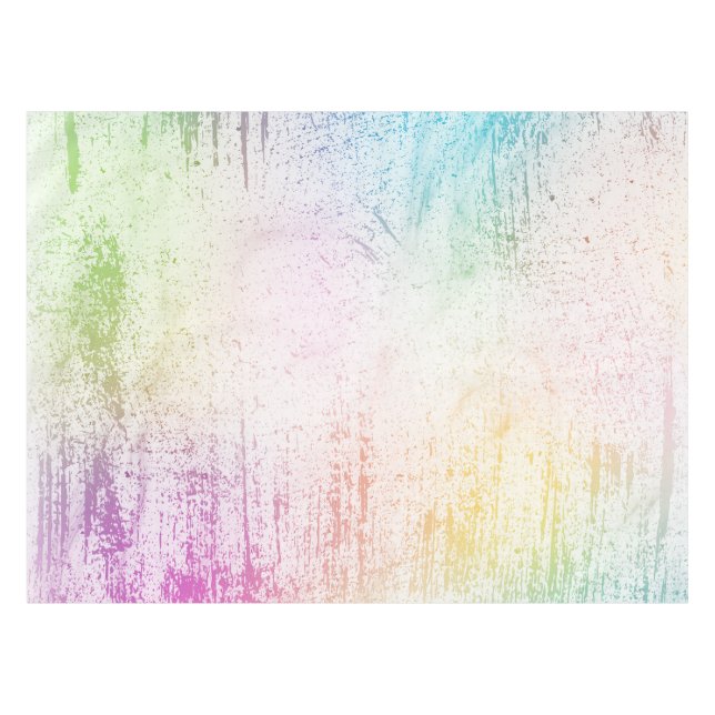 Watercolor Colorful Pastel Tablecloth (Front (Horizontal))