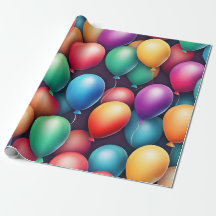 Watercolor Colorful Seamless Balloons Birthday