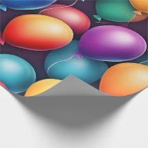 Watercolor Colorful Seamless Balloons Birthday
