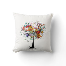 Watercolor colorful tree n butterfly.png