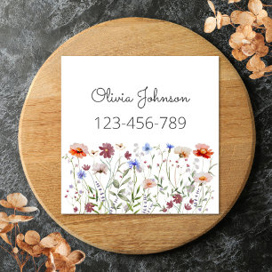 Watercolor Colorful Wildflower Meadow Kids' Labels