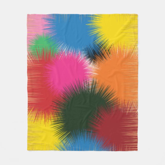 Watercolor Colors  Fleece Blanket (Front)