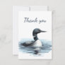 Watercolor Common Loon Bird Wildlife Nature Animal Thank You Card