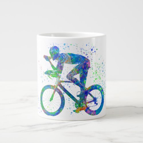 watercolor competition cyclist giant coffee mug