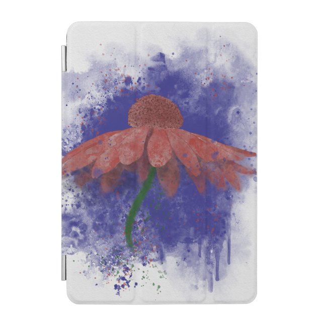 Watercolor Coneflower iPad Mini Cover (Front)