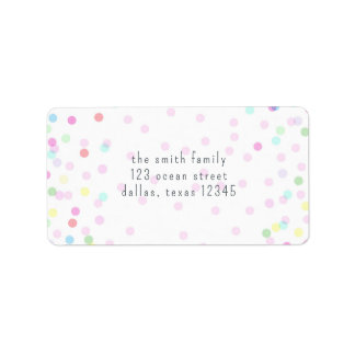 Watercolor Confetti Address Label