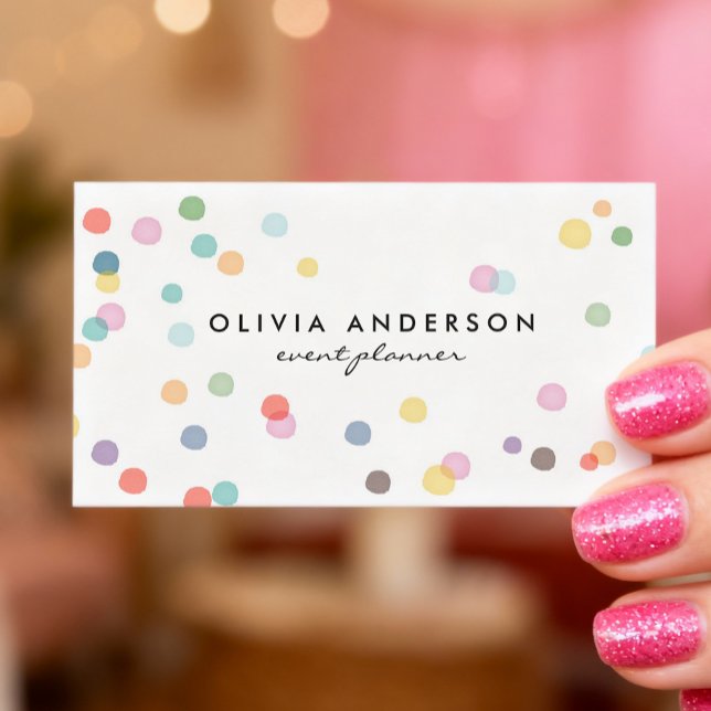 Watercolor confetti Colors business cards Event (Creator Uploaded)