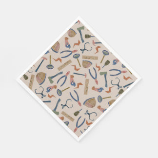 Watercolor Construction Party Napkins