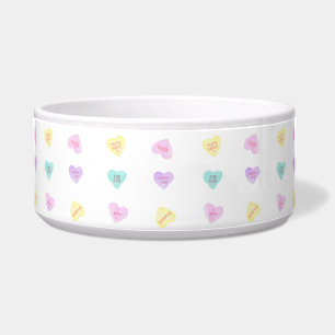 Watercolor Convo Heartz Dog Pattern Pet Bowl