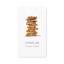 Watercolor cookie on white Bakery business card
