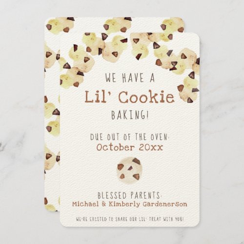 Watercolor Cookie Pregnancy  Announcement