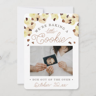 Watercolor Cookie Pregnancy Photo Announcement